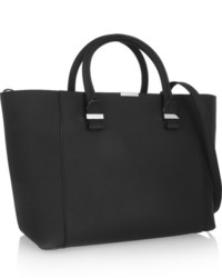 Sac fourre-tout en cuir noir Victoria Beckham