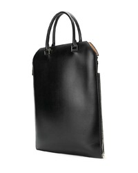 Sac fourre-tout en cuir noir Jil Sander