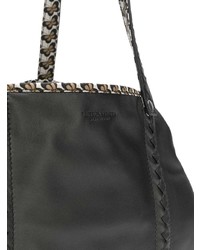 Sac fourre-tout en cuir noir Bottega Veneta