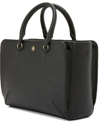 Sac fourre-tout en cuir noir Tory Burch