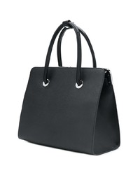 Sac fourre-tout en cuir noir Karl Lagerfeld