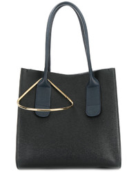 Sac fourre-tout en cuir noir Roksanda