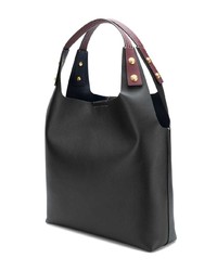 Sac fourre-tout en cuir noir Tory Burch