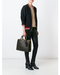 Sac fourre-tout en cuir noir Coach