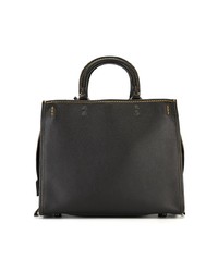 Sac fourre-tout en cuir noir Coach