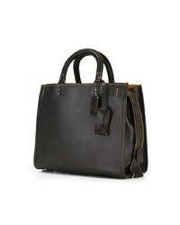 Sac fourre-tout en cuir noir Coach