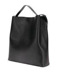 Sac fourre-tout en cuir noir Aesther Ekme