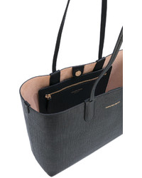 Sac fourre-tout en cuir noir Alexander McQueen