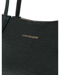 Sac fourre-tout en cuir noir Alexander McQueen