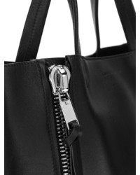 Sac fourre-tout en cuir noir Elena Ghisellini