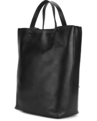 Sac fourre-tout en cuir noir Elena Ghisellini