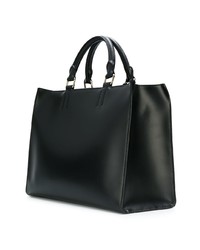 Sac fourre-tout en cuir noir Karl Lagerfeld