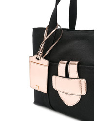 Sac fourre-tout en cuir noir Tila March