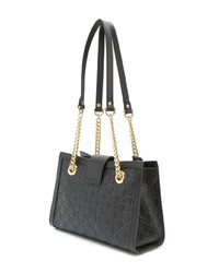 Sac fourre-tout en cuir noir Gucci