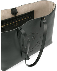 Sac fourre-tout en cuir noir Anya Hindmarch