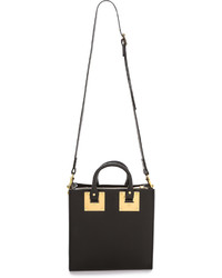 Sac fourre-tout en cuir noir Sophie Hulme