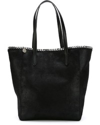 Sac fourre-tout en cuir noir Stella McCartney