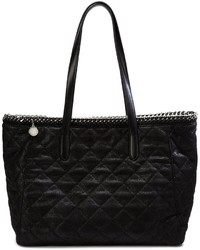 Sac fourre-tout en cuir noir Stella McCartney