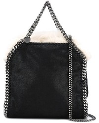 Sac fourre-tout en cuir noir Stella McCartney