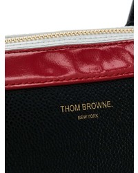 Sac fourre-tout en cuir noir Thom Browne