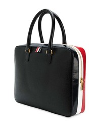 Sac fourre-tout en cuir noir Thom Browne