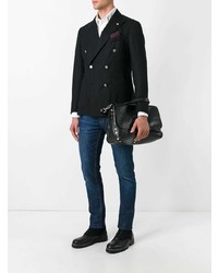 Sac fourre-tout en cuir noir Zanellato