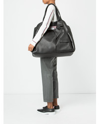 Sac fourre-tout en cuir noir Thom Browne