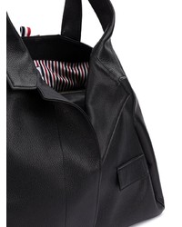 Sac fourre-tout en cuir noir Thom Browne