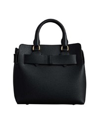 Sac fourre-tout en cuir noir Burberry