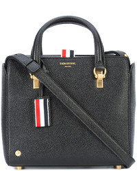 Sac fourre-tout en cuir noir Thom Browne