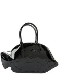 Sac fourre-tout en cuir noir Thom Browne