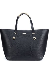 Sac fourre-tout en cuir noir Thomas Wylde