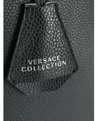 Sac fourre-tout en cuir noir Versace Collection