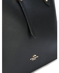 Sac fourre-tout en cuir noir Coach