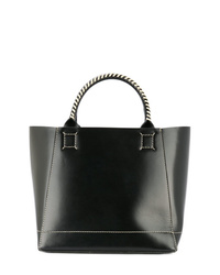 Sac fourre-tout en cuir noir Trademark