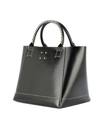 Sac fourre-tout en cuir noir Trademark