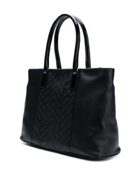 Sac fourre-tout en cuir noir Versace Jeans