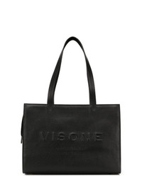 Sac fourre-tout en cuir noir Visone