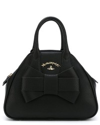 Sac fourre-tout en cuir noir Vivienne Westwood