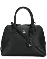 Sac fourre-tout en cuir noir Vivienne Westwood