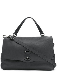 Sac fourre-tout en cuir noir Zanellato