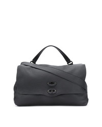 Sac fourre-tout en cuir noir Zanellato