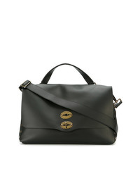 Sac fourre-tout en cuir noir Zanellato