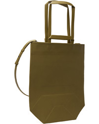 Sac fourre-tout en cuir olive At.Kollektive