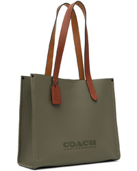 Sac fourre-tout en cuir olive Coach 1941