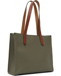 Sac fourre-tout en cuir olive Coach 1941