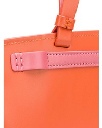 Sac fourre-tout en cuir orange Nico Giani