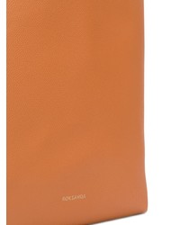 Sac fourre-tout en cuir orange Roksanda