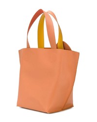 Sac fourre-tout en cuir orange Roksanda