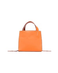 Sac fourre-tout en cuir orange Danse Lente